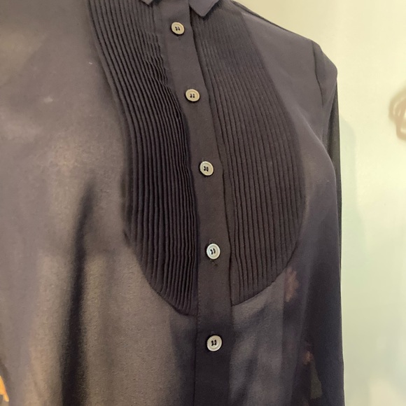 Anthropologie Maeve 2 Ira Sheer Floral Button Down Blouse Top - Picture 3 of 6